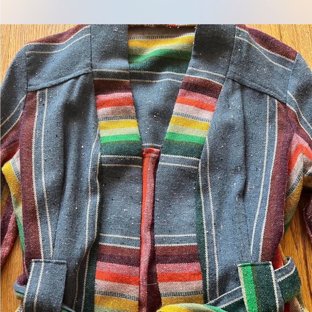 Vintage Southwestern Striped Multicolor Women's Jacket S-M - Picture 2 of 4